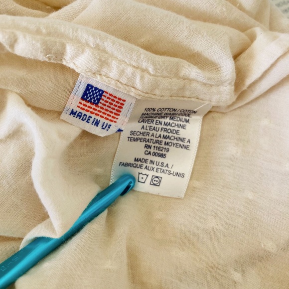 Steven Alan Swiss Dot Sleeveless Top with Collar Tie • Small - Picture 3 of 6